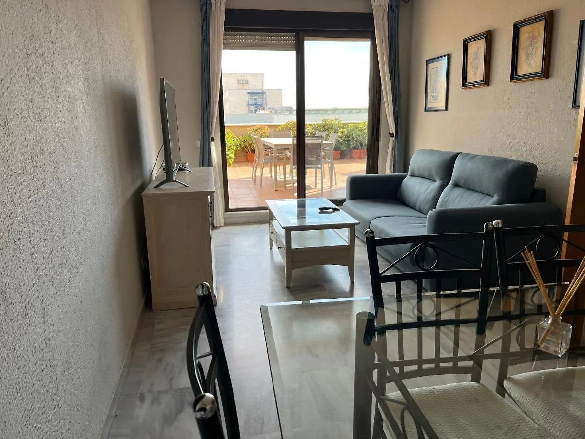 Atico Primera Linea De Playa. Cádiz Apartamento